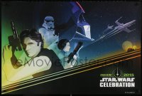 6x273 STAR WARS CELEBRATION ANAHEIM 24x36 special poster 2015 Han Solo, Leia & Vader by Drake!