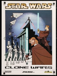 6x243 STAR WARS: CLONE WARS 18x25 TV poster 2003 the animated series, Anakin Skywalker & Obi-Wan!