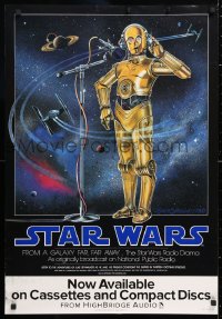 6x221 STAR WARS RADIO DRAMA 22x32 music poster 1993 cool art of C-3PO by Celia Strain!