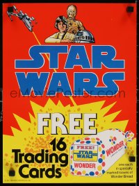 6x065 STAR WARS 12x16 special poster 1977 free trading cards in marked loaves of Wonder Bread!