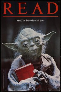 6x195 YODA 22x34 special poster 1983 American Library Association says Read: The Force is with you!
