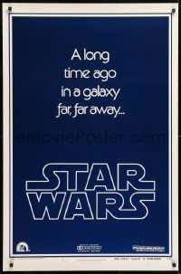 6x012 STAR WARS style B teaser 1sh 1977 George Lucas, a long time ago in a galaxy far, far away...