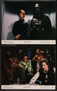 6x161 RETURN OF THE JEDI 8 color 11x14 stills 1983 Luke, Leia, Han, Chewbacca, Darth Vader, Lando!