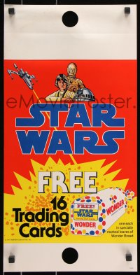 6x078 STAR WARS group of 2 advertising posters 1977 free trading cards with loaves of Wonder Bread!