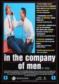 6y075 IN THE COMPANY OF MEN Aust 1sh 1998 huge close-up of Aaron Eckhart!