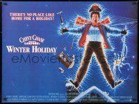 6y494 NATIONAL LAMPOON'S CHRISTMAS VACATION British quad 1989 Consani art of Chevy Chase, yule crack up!