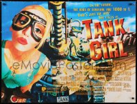 6y520 TANK GIRL DS British quad 1995 great image of wacky Lori Petty with cool futuristic tank!