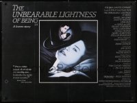6y529 UNBEARABLE LIGHTNESS OF BEING British quad 1988 Daniel Day-Lewis, Juliette Binoche, sexy Lena Olin!