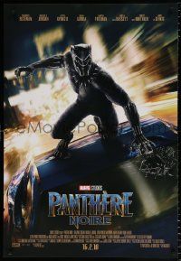 6y018 BLACK PANTHER advance DS Canadian 1sh 2018 image of Chadwick Boseman in the title role as T'Challa!