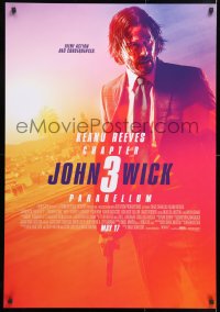 6y020 JOHN WICK CHAPTER 3 advance Canadian 1sh 2019 Keanu Reeves in the title role as John Wick!