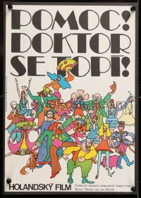 6y131 HELP THE DOCTOR IS DROWNING Czech 11x16 1975 Help, De Dokter Verzuipt!, Hlavaty art!