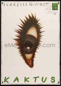 6y190 CACTUS East German 23x32 1989 Isabelle Huppert, artwork of cactus eye by Ernst!