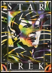 6y227 STAR TREK East German 23x32 1985 art of Leonard Nimoy as Mr. Spock by Schulz Ilabowski!