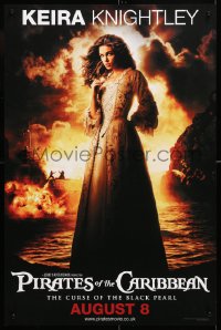 6y546 PIRATES OF THE CARIBBEAN teaser English double crown 2003 Keira Knightley as Elizabeth Swann!