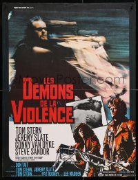 6y837 HELL'S ANGELS '69 French 23x30 1971 art of biker gang in the rumble that rocked Las Vegas!