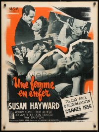 6y839 I'LL CRY TOMORROW French 24x32 1956 different images of Susan Hayward & Richard Conte!