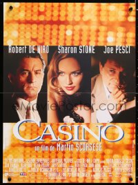 6y908 CASINO French 16x22 1996 Martin Scorsese, Robert De Niro & Sharon Stone, Pesci, different!