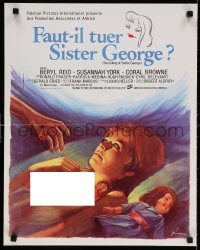 6y947 KILLING OF SISTER GEORGE French 18x22 1971 different art of naked York by Grinsson, Aldrich!