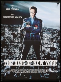 6y948 KING OF NEW YORK French 16x22 1991 Casaro art of Christopher Walken, directed by Abel Ferrara!