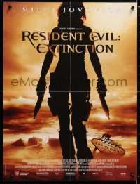 6y973 RESIDENT EVIL: EXTINCTION French 16x21 2007 silhouette of zombie killer Milla Jovovich!