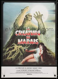 6y980 SWAMP THING French 15x21 1982 Wes Craven, Bourduge art of monster & Adrienne Barbeau!