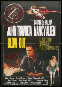 6y250 BLOW OUT German 1982 John Travolta, sexy Nancy Allen, murder has a sound all of its own!