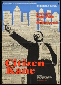 6y255 CITIZEN KANE 2-sided German 1962 Orson Welles classic, rare first release, newspaper!