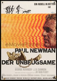 6y256 COOL HAND LUKE German 1967 great art of escaped convict Paul Newman by Rolf Goetze!