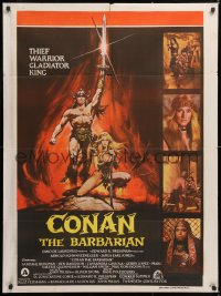 6y062 CONAN THE BARBARIAN Indian 1982 Arnold Schwarzenegger & sexy Sandahl Bergman by Casaro!