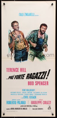 6y557 ALL THE WAY BOYS Italian locandina 1973 Casaro art of Terence Hill & Bud Spencer, the Trinity boys!
