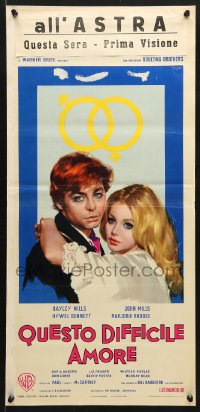 6y584 FAMILY WAY Italian locandina 1967 Boulting Brothers, cool image of Hayley Mills & Hywel Bennett!
