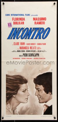 6y595 INCONTRO Italian locandina 1971 romantic Casaro artwork of sexy Florinda Bolkan & Massimo Ranieri!