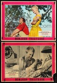 6y661 BONJOUR TRISTESSE group of 4 Italian 19x27 pbustas 1958 directed by Otto Preminger, Kerr!
