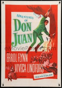 6y005 ADVENTURES OF DON JUAN Middle Eastern poster 1949 Errol Flynn made history, Viveca Lindfors!