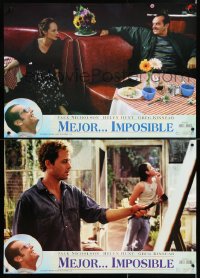 6y166 AS GOOD AS IT GETS group of 4 Spanish 1998 different images of Jack Nicholson & Helen Hunt!