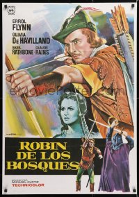 6y148 ADVENTURES OF ROBIN HOOD Spanish R1978 Mac art of Errol Flynn as Robin Hood!