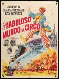 6y152 CIRCUS WORLD Spanish 1965 Claudia Cardinale, John Wayne is wild across the world, different!