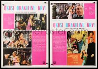 6y035 TASTE THE BLOOD OF DRACULA group of 3 Yugoslavian 14x20s 1970 images of Christopher Lee!
