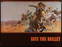 6z006 BITE THE BULLET teaser 30x40 1975 art of Gene Hackman, Candice Bergen & James Coburn!