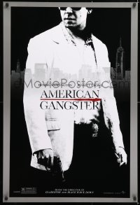 6z522 AMERICAN GANGSTER teaser 1sh 2007 close-up of Russell Crowe, Ridley Scott directed!