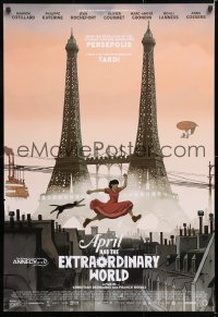 6z528 APRIL & THE EXTRAORDINARY WORLD 1sh 2016 Avril et le Monde Truque, twin Eiffel Towers!