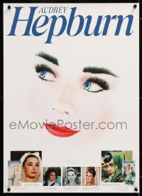 6z025 AUDREY HEPBURN 17x24 video poster 1985 different art and images of the gorgeous star!