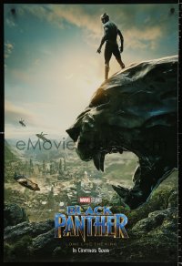 6z561 BLACK PANTHER int'l teaser DS 1sh 2018 Boseman in the title role as T'Challa!