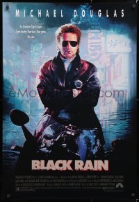 6z563 BLACK RAIN 1sh 1989 Ridley Scott, Michael Douglas is an American cop in Japan!