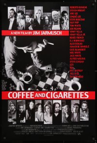 6z590 COFFEE & CIGARETTES DS 1sh 2003 Jim Jarmusch, Bill Murray, Roberto Benigni, Iggy Pop, Waits!