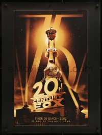 6z280 20TH CENTURY FOX 75TH ANNIVERSARY 24x32 French commercial poster 2010 cool image from Ice Age!