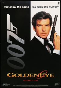 6z301 GOLDENEYE 27x39 Dutch commercial poster 1995 Brosnan as James Bond, you know the number!