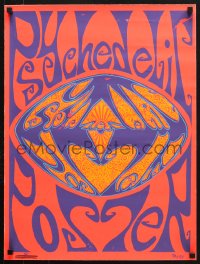6z324 PSYCHEDELIC POSTER 18x24 commercial poster 1970s really groovy artwork of circles and patterns!