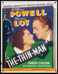 6z333 THIN MAN 2-sided 22x28 commercial poster 1980s Po-Flake ad, William Powell, Myrna Loy!