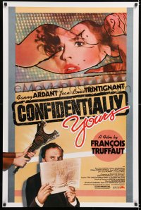 6z591 CONFIDENTIALLY YOURS 1sh 1983 Francois Truffaut's Vivement Dimanche, Fanny Ardant!